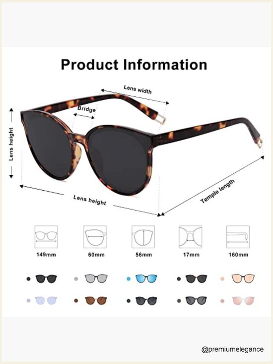 Vintage Round Oversized Sunglasses UV400 Protection Spring Hinge main image 4
